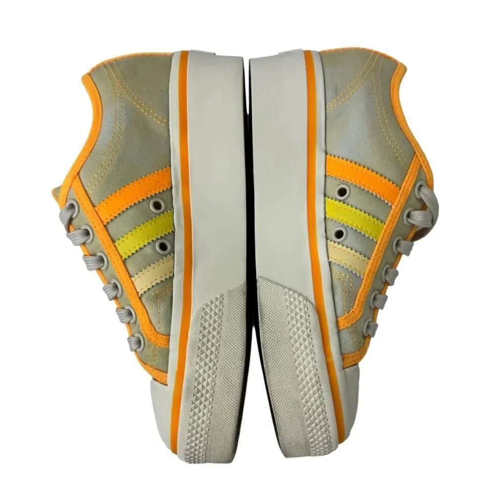 Adidas Nizza Platform Parley Women Shoe Yellow Tint Orange Sneaker Trainer SZ 5